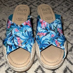 Size 7.5 Impo Stretch Wedge sandal with Memory Foam.  New without tags
